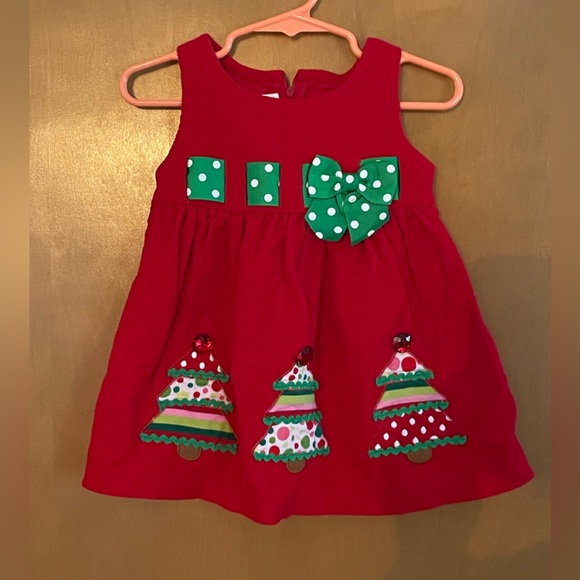 Bonnie Baby Dresses Bonnie Baby Girls Holiday Christmas Tree Dress